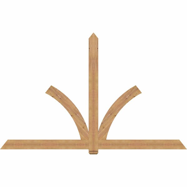 Ekena Millwork Redmond Timber Gable Bracket, Western Red Cedar, 108"W x 68"H x 1 1/2"D x 5 1/2"F, 15/12 Pitch GBW108X68X0206RED00SWR - main